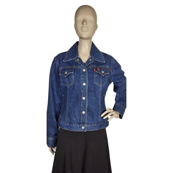 Levi Strauss & Co Denim Trucker Snap Front Jean Jacket Women's Size Large - Picture 3 of 10